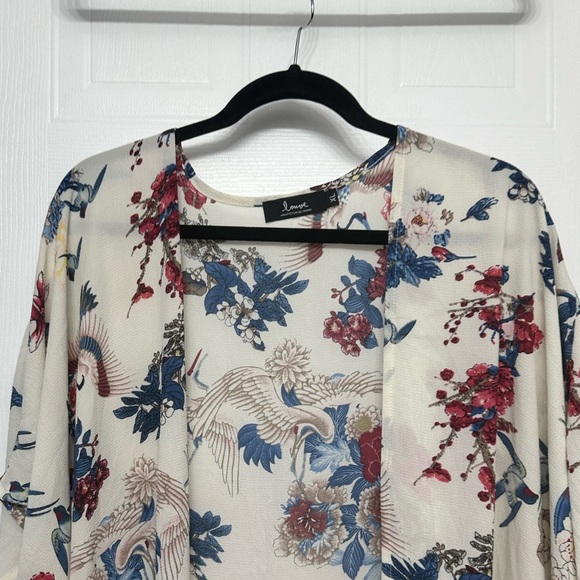 Louve Bird Pattern Open Tunic - Picture 3 of 14